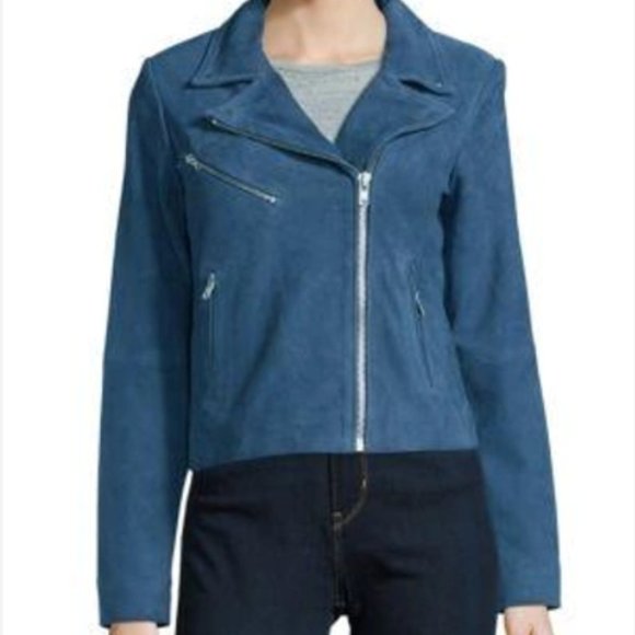 Veda Jackets & Blazers - Veda navy blue suede jacket size P / XS